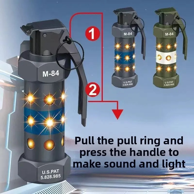 Outdoor Camping Games - Taktyczna imitacja granatu M84 z diodą