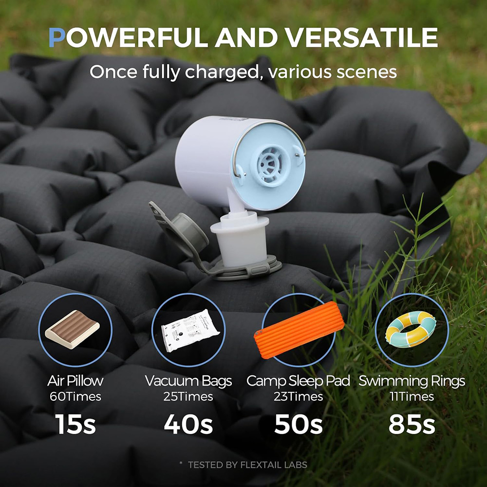Outdoor Camping Sleeping Bag - Przenośna pompa powietrza FLEXTAIL, mini pompa