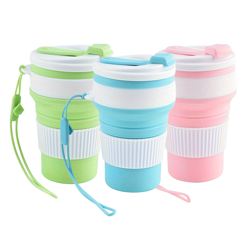 Collapsible Water Bottle - Składany silikonowy kubek podróżny, wielorazowy składany