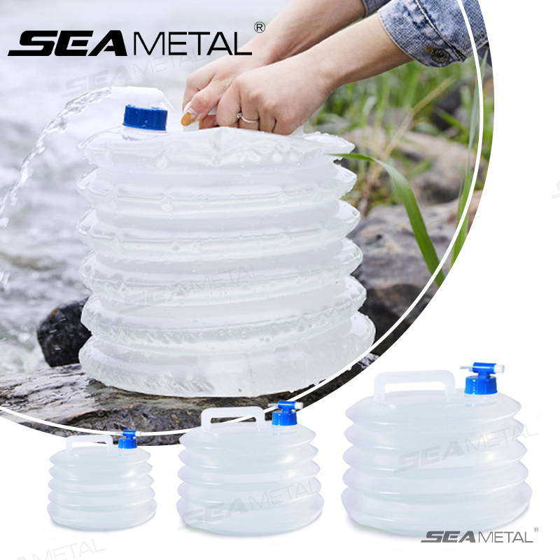 Collapsible Water Bottle - SEAMETAL 5L-15L Składany Wiadro Samochodowe Przenośny