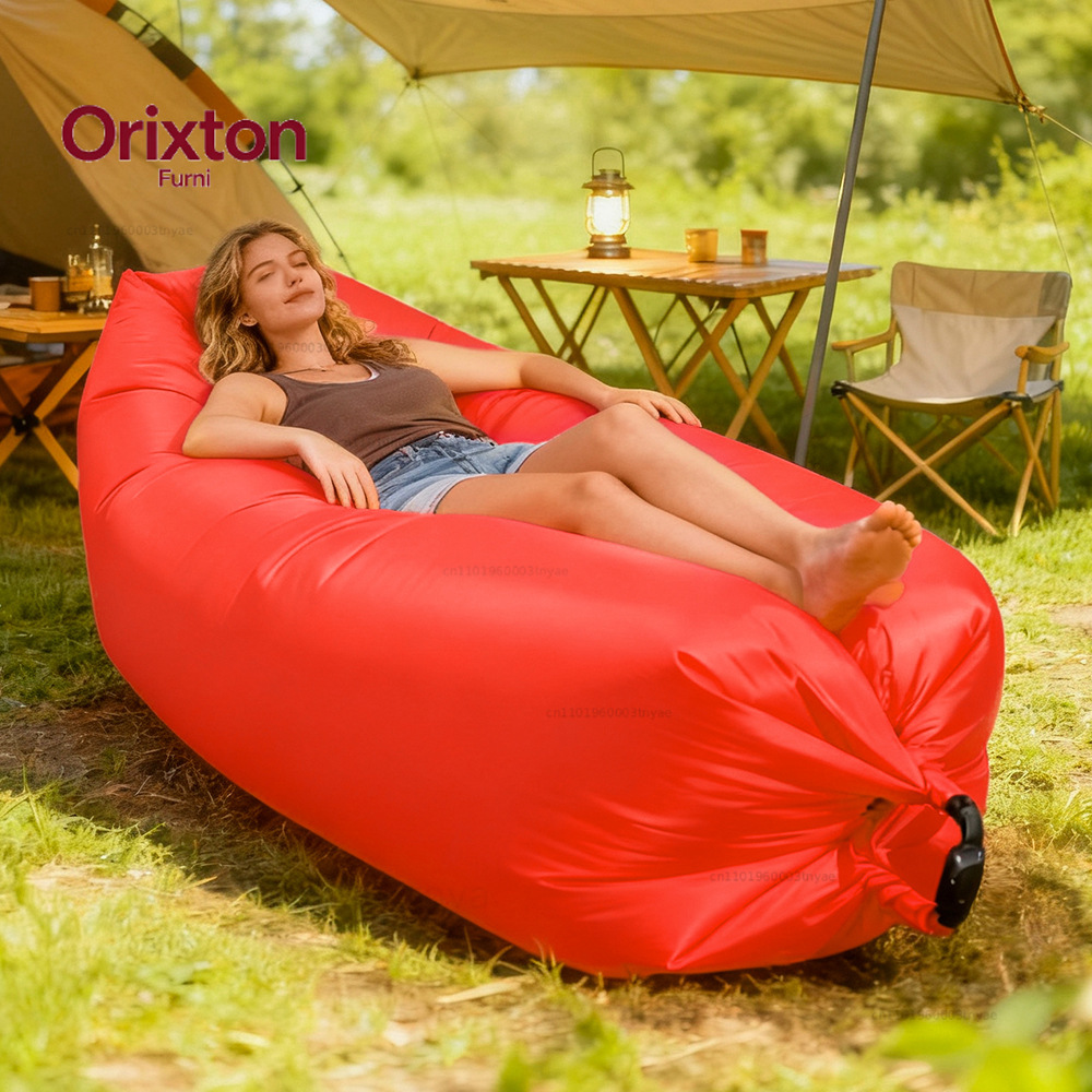 Outdoor Camping Sleeping Bag - Wielokolorowa, pojedyncza, leniwa, dmuchana sofa, przenośna,