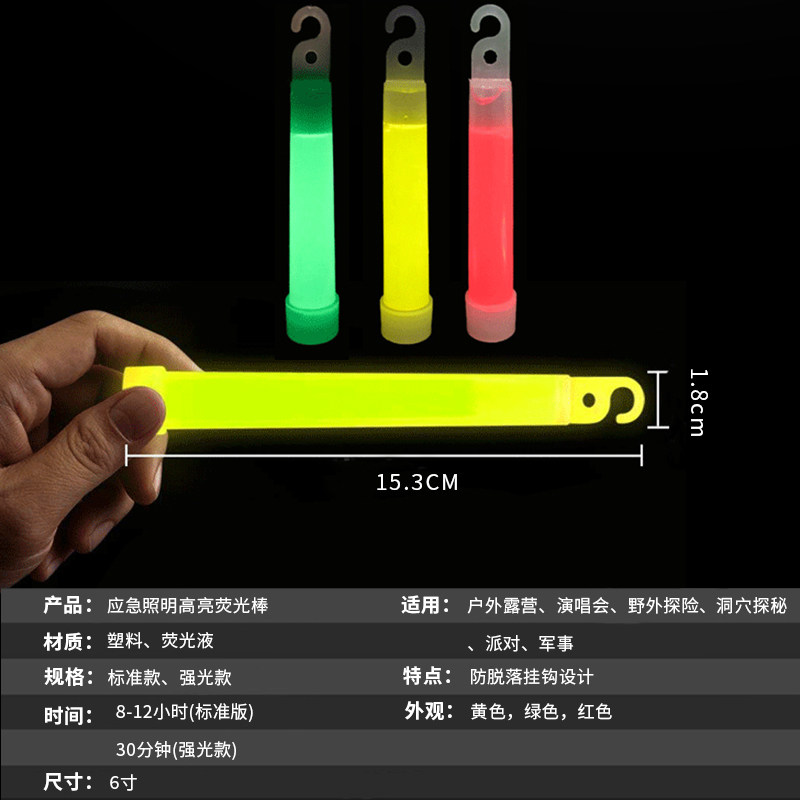 Glow Sticks Survival - 5 SZT./10 SZT. 6-calowe Taktyczne Fluorescencyjne