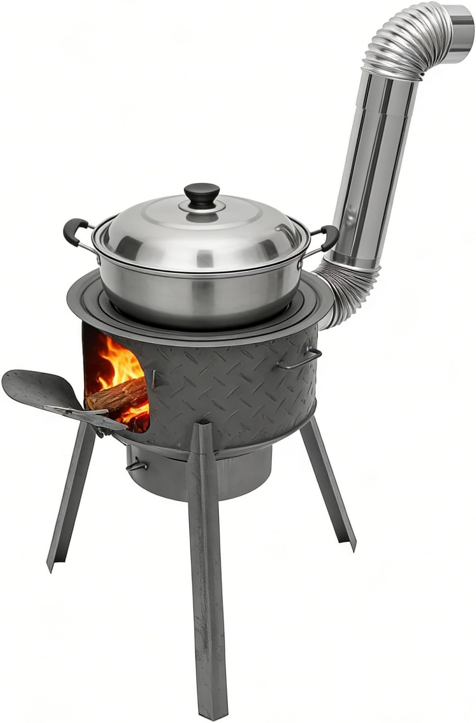 Outdoor Camping Wood Burning Stove - Przenośna kuchenka rakietowa na drewno do