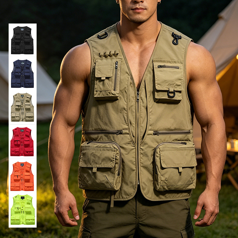 Outdoor Camping Vest - Letnia kamizelka robocza do aktywności na