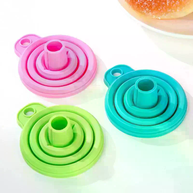 Collapsible Water Bottle - 10-częściowy silikonowy składany zestaw lejków, składany