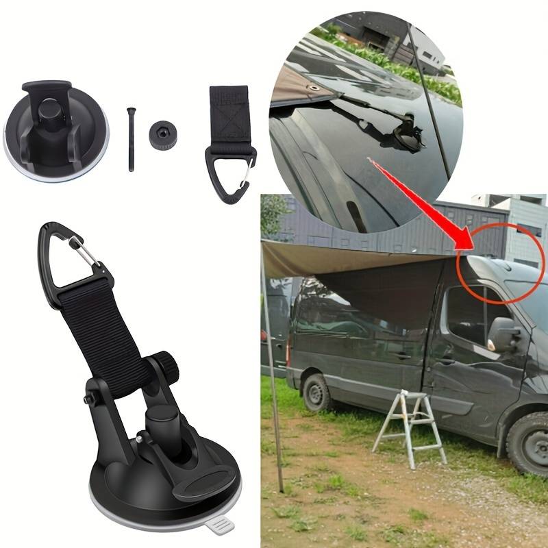 Outdoor Camping Awning - 4 szt. Haki mocujące z przyssawką