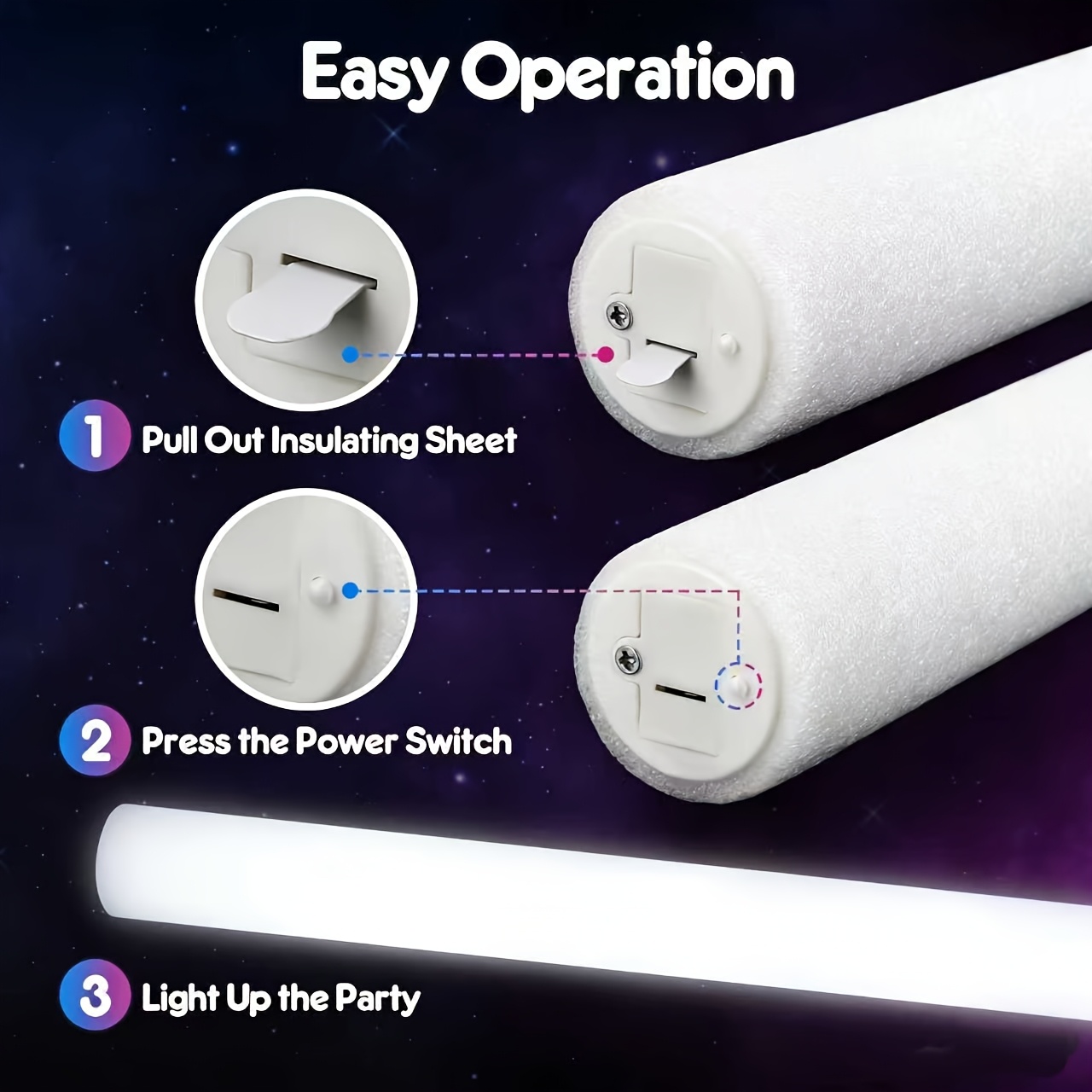 20/30 szt. LED Białe Piankowe  – Glow Sticks Survival recenzja i cena