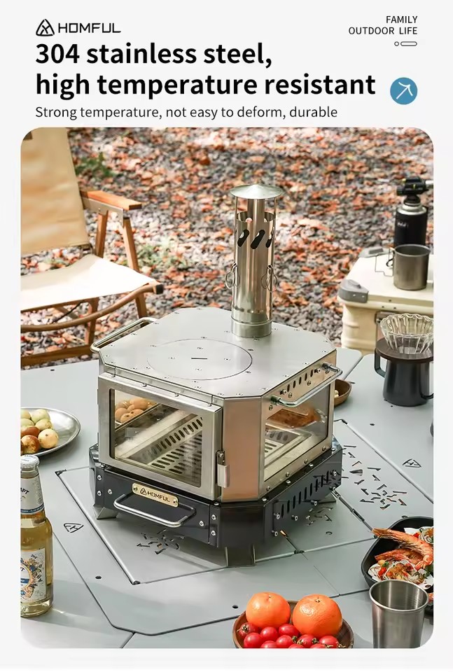 HOMFUL Przenośna Kuchenka na D – Outdoor Camping Wood Burning Stove recenzja i cena