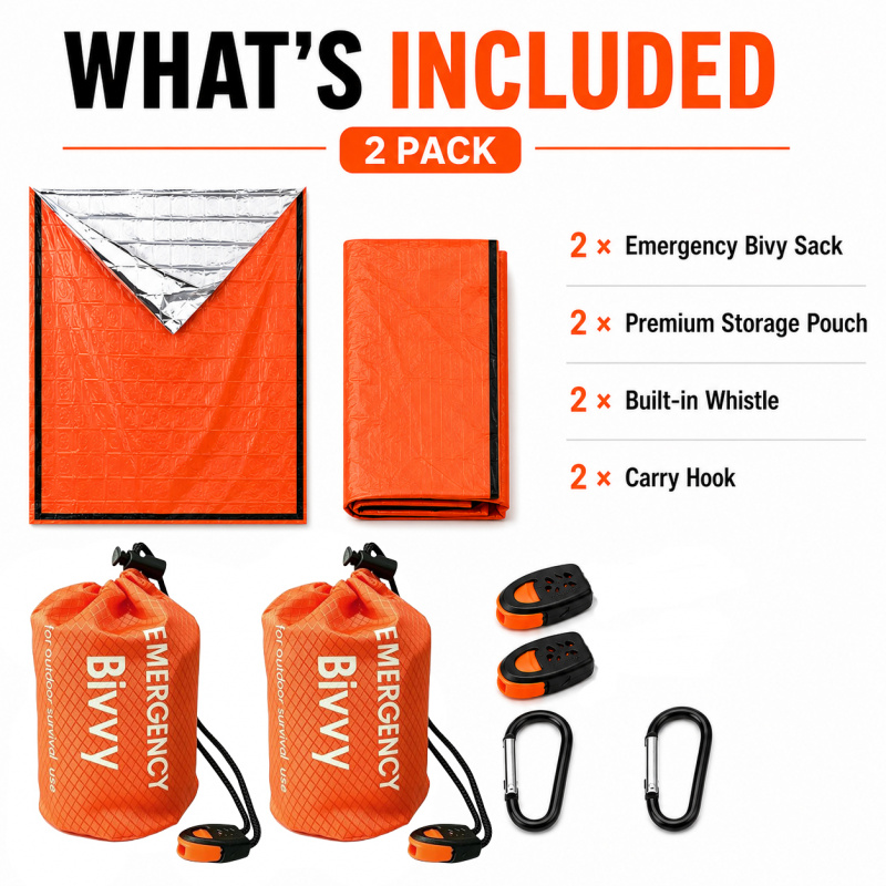 2 sztuki Awaryjnych Śpiwórek,  – Outdoor Camping Sleeping Bag recenzja i cena