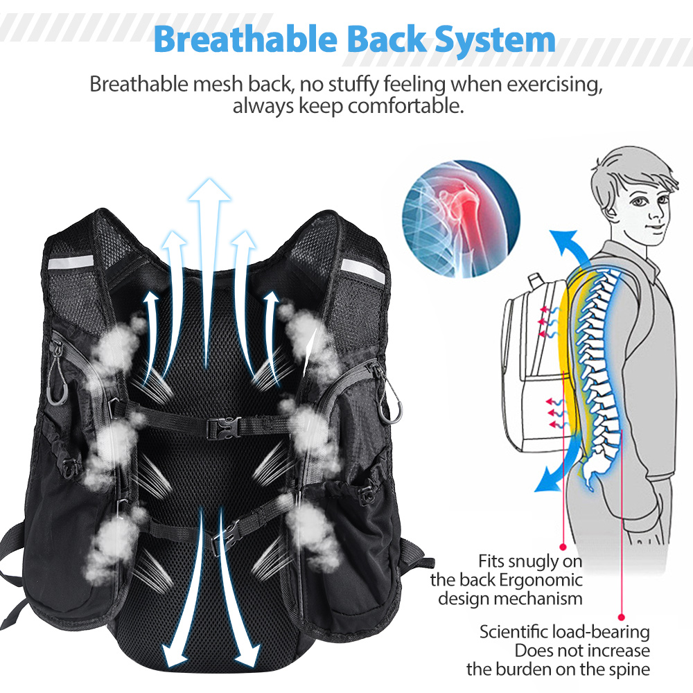Plecak do biegania z torbą na  – Outdoor Camping Vest recenzja i cena