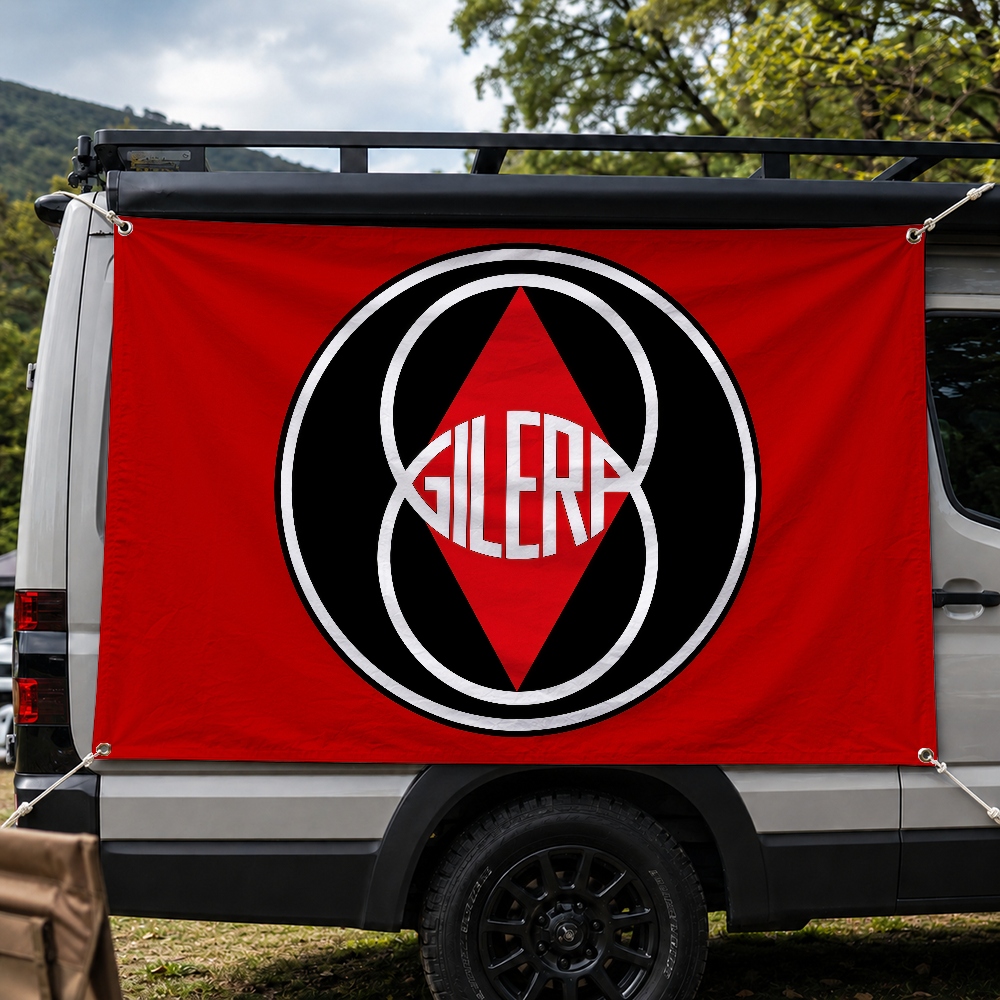 Flaga z logo marki G-Gilera Mo – Outdoor Camping Brands recenzja i cena