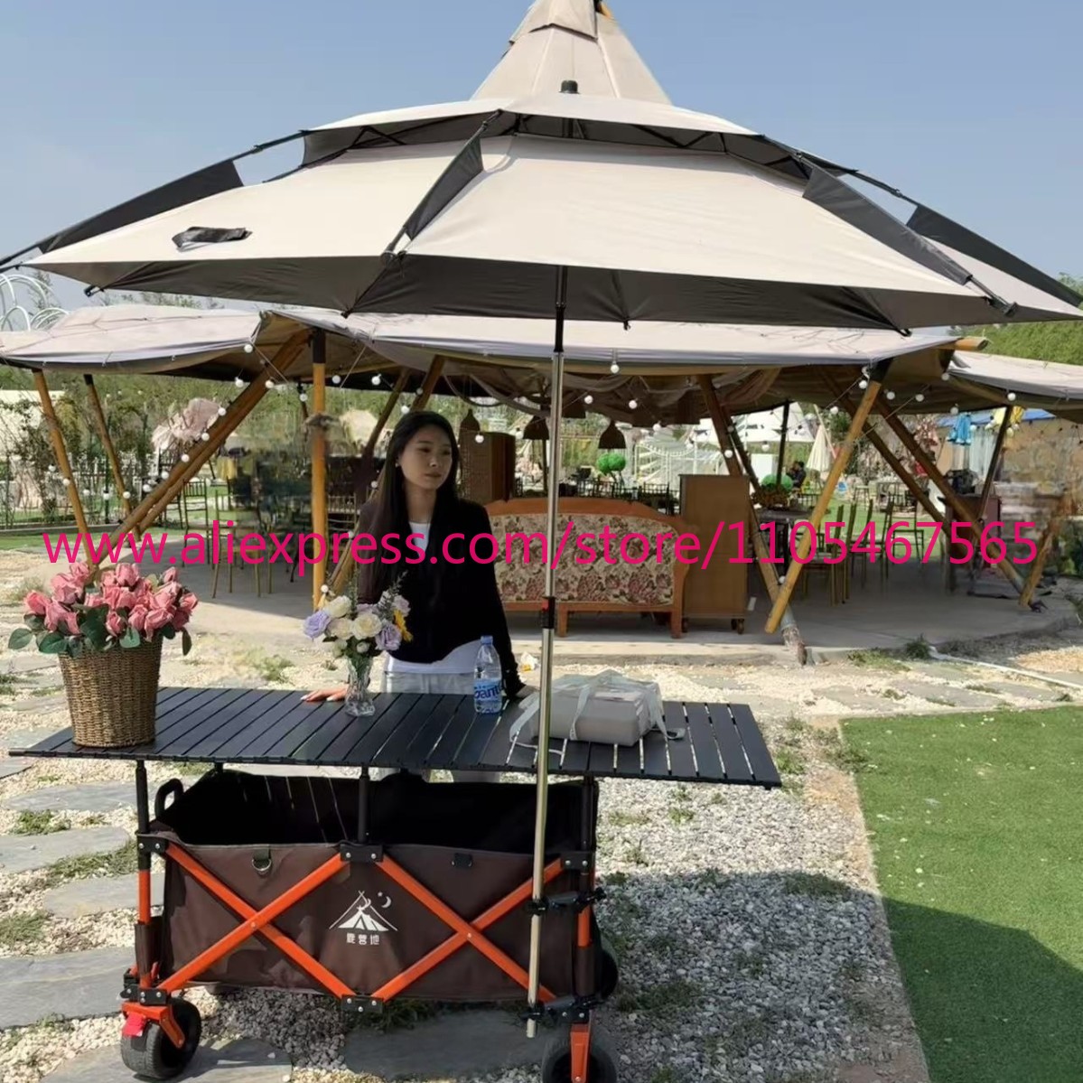 1 SZT. Duży składany wózek kem – Outdoor Camping Trolley recenzja i cena
