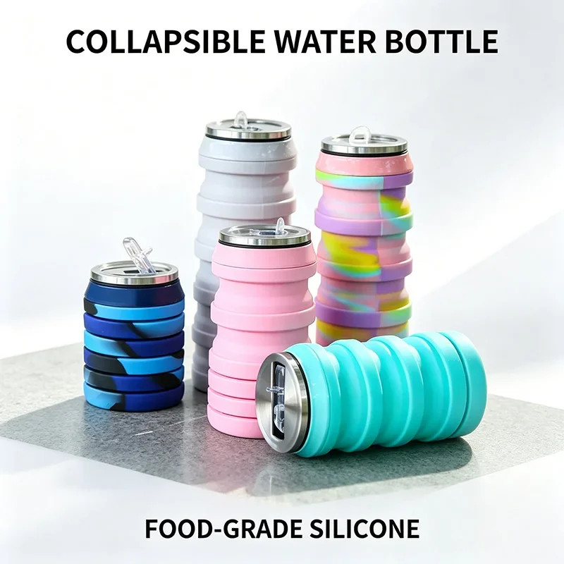 480ML Składana silikonowa bute – Collapsible Water Bottle recenzja i cena