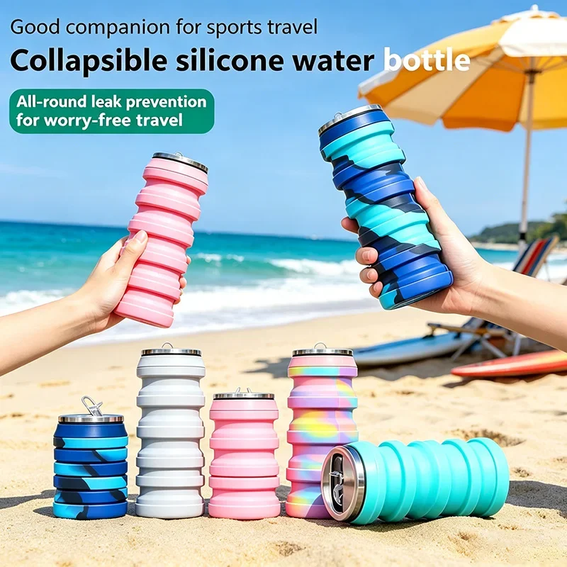 480ML Składana silikonowa bute – Collapsible Water Bottle recenzja i cena