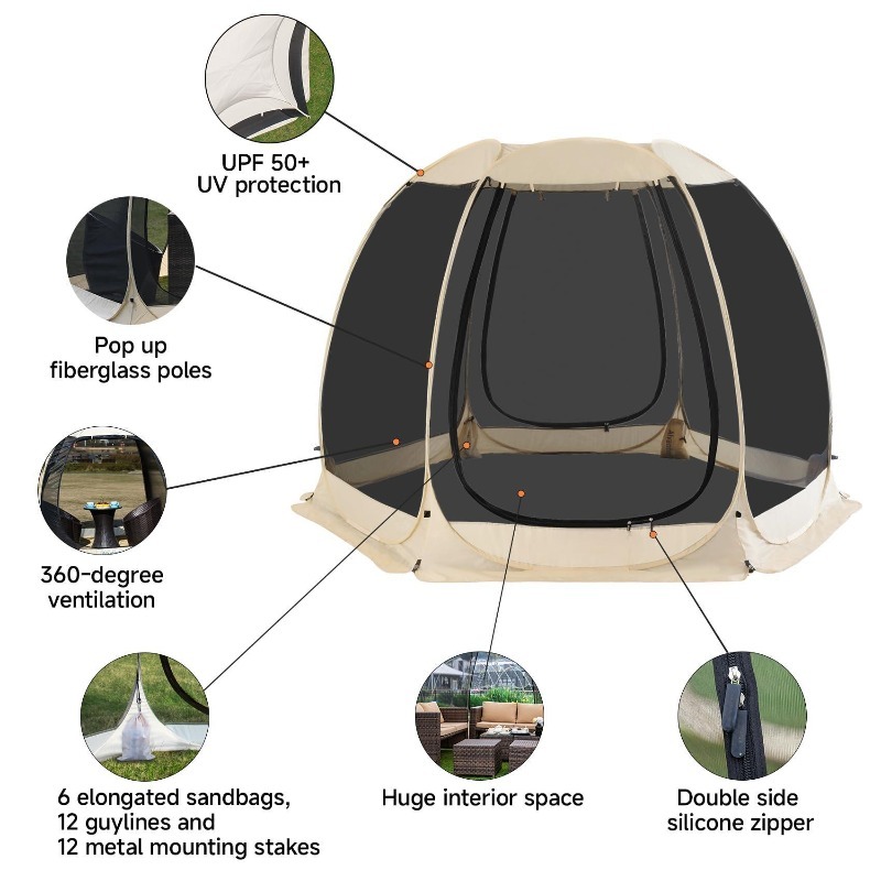 Namiot imprezowy z siatką na 6 – Outdoor Camping Tents For Sale recenzja i cena
