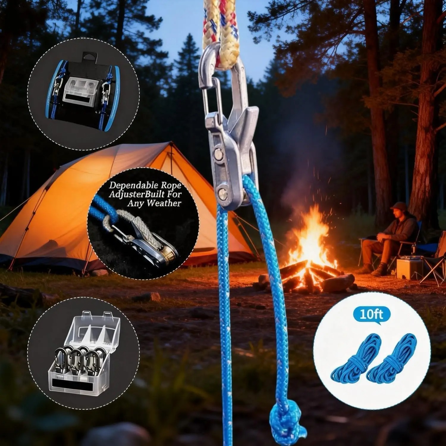 6 szt. Napinaczy do linki para – Outdoor Camping Guy recenzja i cena
