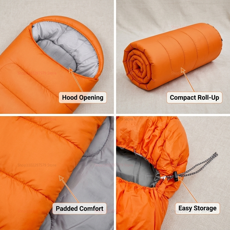 Śpiwór kempingowy lekki 4-sezo – Outdoor Camping Sleeping Bag recenzja i cena