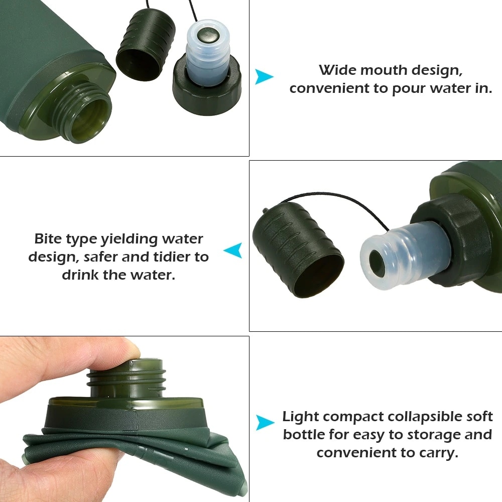 250ml 500ml Składany Worek na  – Collapsible Water Bottle recenzja i cena