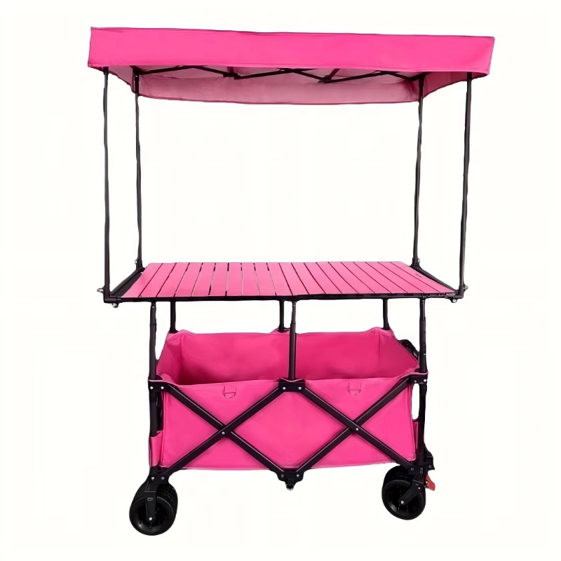 Składany stalowy wózek stołowy – Outdoor Camping Trolley recenzja i cena