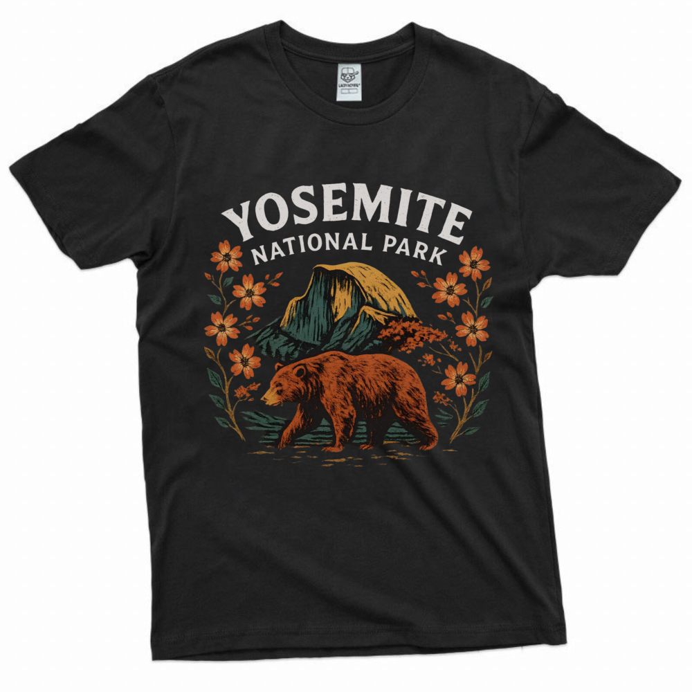 Koszulka Unisex Vintage z Graf – Outdoor Camping Yosemite recenzja i cena