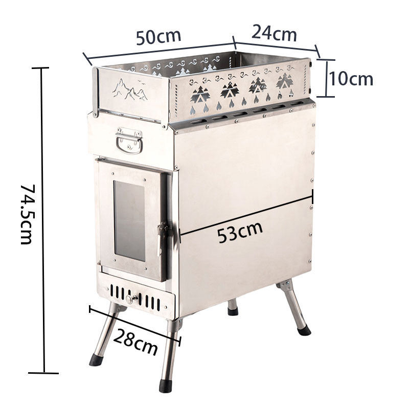 Przenośna piec do sauny na dre – Outdoor Camping Wood Burning Stove recenzja i cena