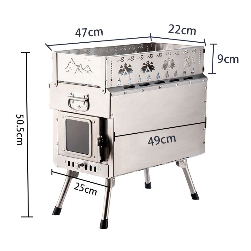 Przenośna piec do sauny na dre – Outdoor Camping Wood Burning Stove recenzja i cena