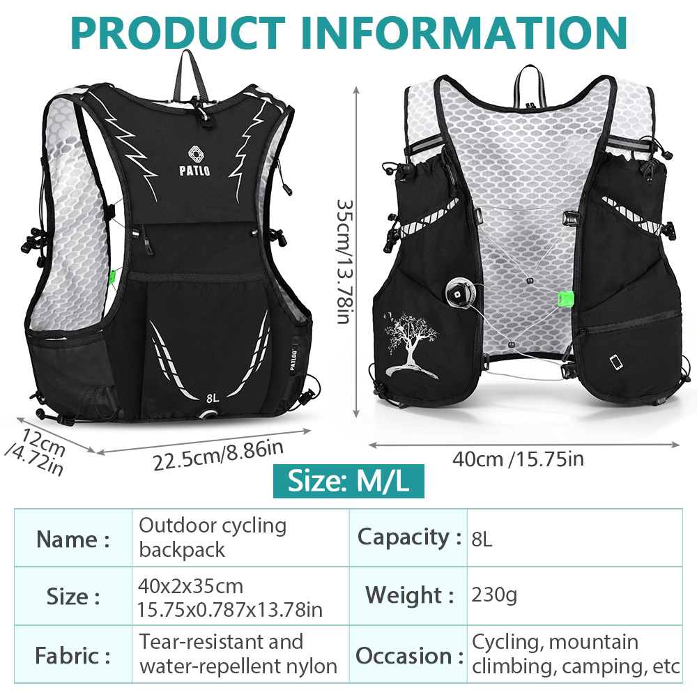 Plecak do biegania NEWBOLER 8L – Outdoor Camping Vest recenzja i cena