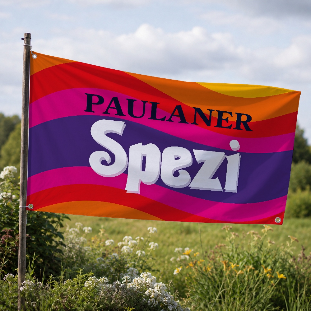 Flaga z logo marki napojów P-P – Outdoor Camping Brands recenzja i cena