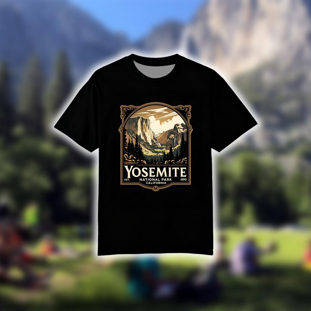 Koszulka z nadrukiem vintage P – Outdoor Camping Yosemite recenzja i cena