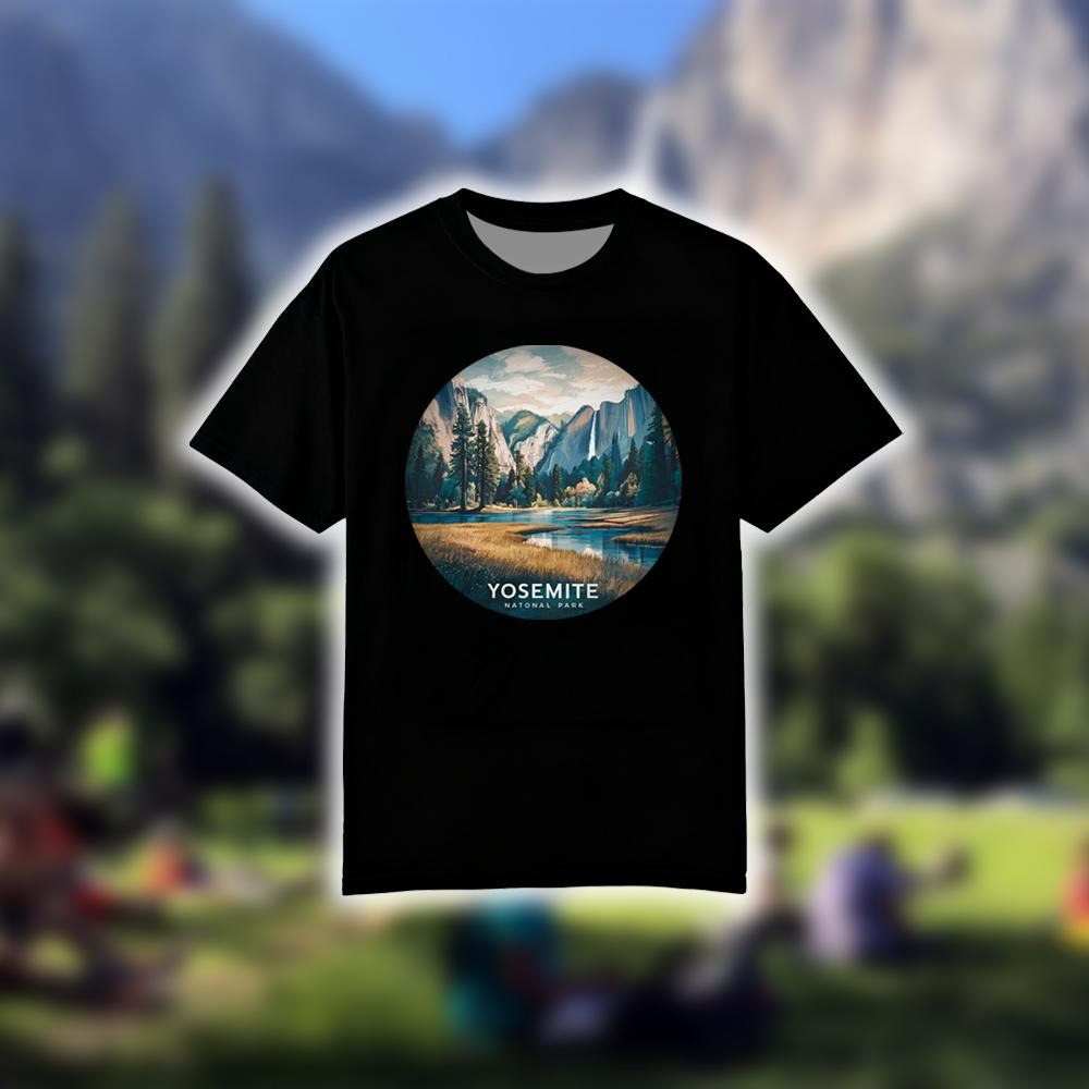 Koszulka z nadrukiem vintage P – Outdoor Camping Yosemite recenzja i cena