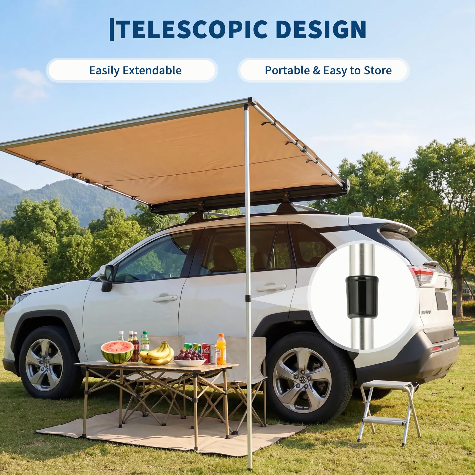 Namiot dachowy do SUV-a, cięża – Outdoor Camping Awning recenzja i cena
