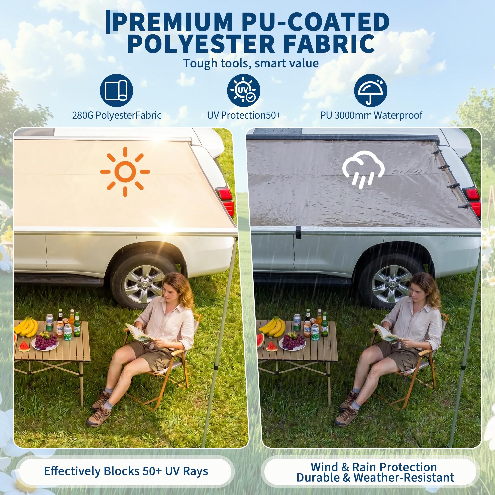 Namiot dachowy do SUV-a, cięża – Outdoor Camping Awning recenzja i cena