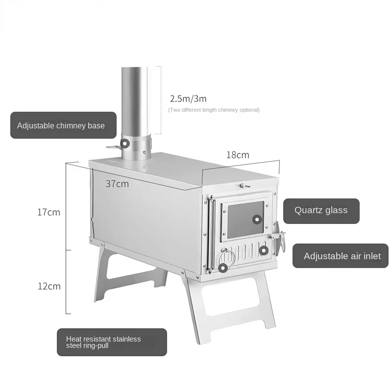 Kuchenka do namiotu kempingowe – Outdoor Camping Wood Burning Stove recenzja i cena
